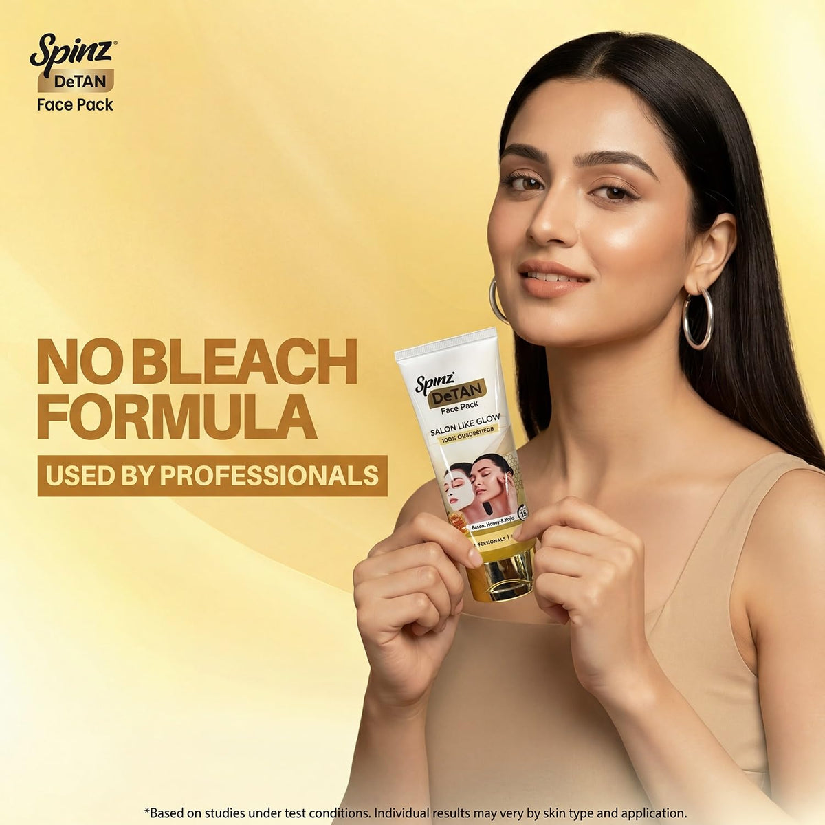 Spinz DeTan Face Pack|Besan Honey & Kojic Acid|100g