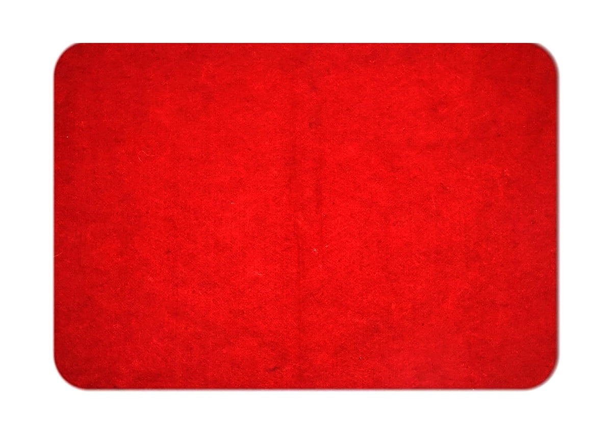 Achleshwar Premium Red Woolen Aasan Meditation Prayer Mat Handcrafted Soft Comfortable Red 23 x 30 Inch (Pack of 1)
