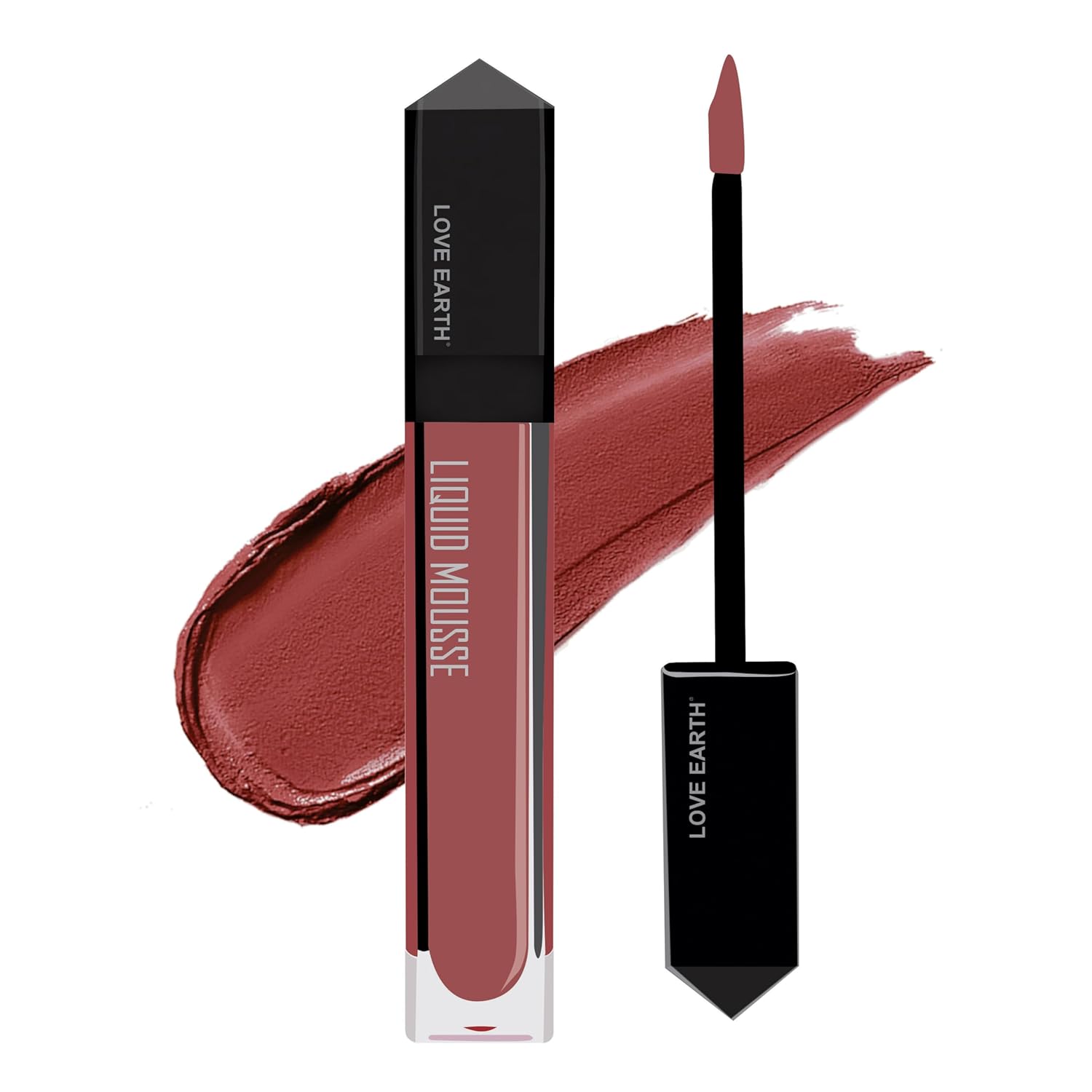 Love Earth Liquid Mousse Lipstick - Matte Finish | Lightweight, Non-Sticky, Non-Drying,Transferproof, Waterproof | Lasts Up To 12 Hours With Vitamin E And Jojoba Oil - (6 ml (Pack Of 1) Pink Colada)