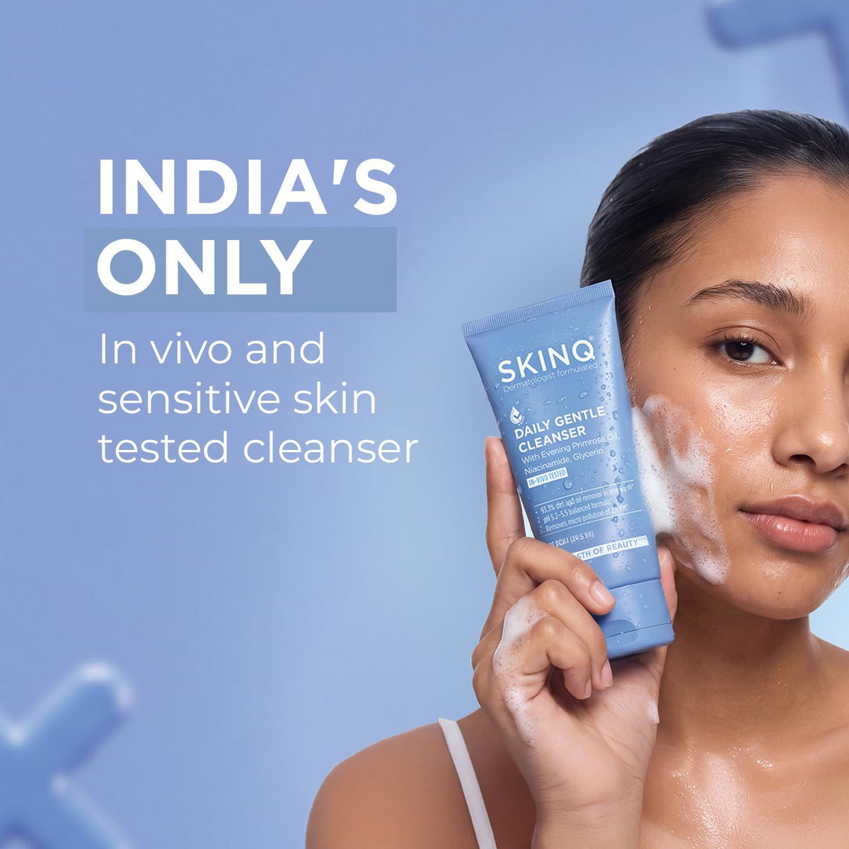 SKINQ Niacinamide Face Wash for Oily Skin & Excess Oil | Removes 93.3% Dirt & Oil in One Wash | pH Balanced, No Parabens | Normal, Dry & Sensitive Skin | Made b