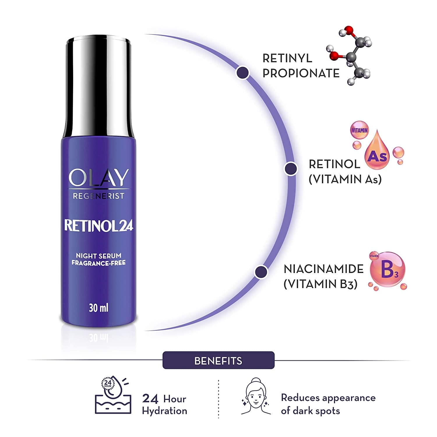Olay - Night Serum: Regenerist Retinol 24 Serum (30mL)