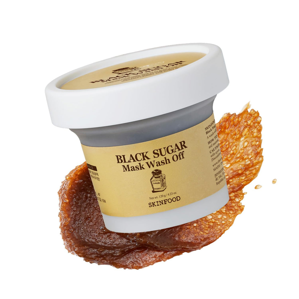 Skinfood Black Sugar Mask Wash Off Exfoliator, 3.53 Ounce 3.53 Ounce (Pack of 1)