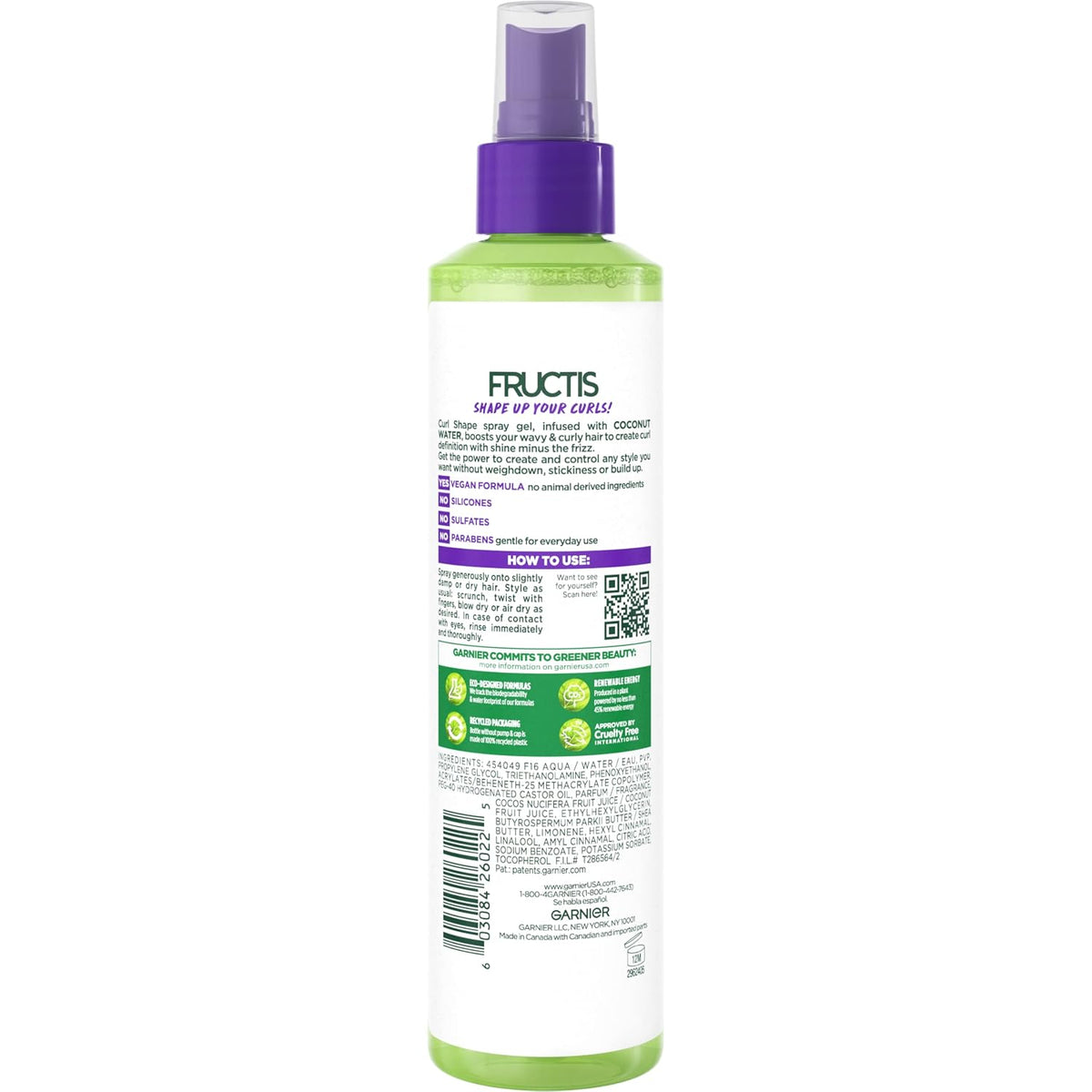 Garnier Fructis Style Curl Shaping Spray Gel, 8.50-Fluid Ounce