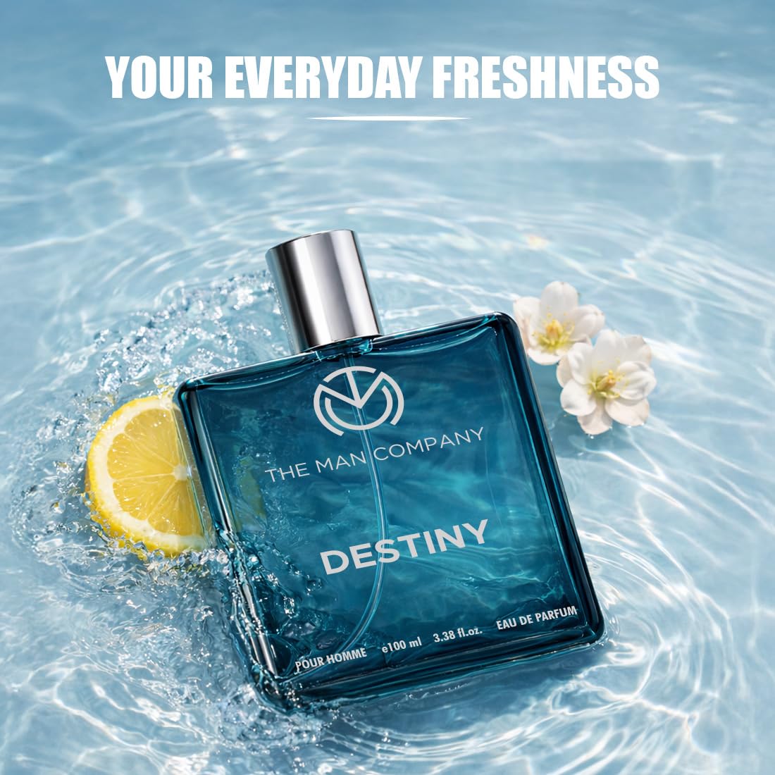 The Man Company Destiny Perfume for Men - 100ml | Premium Long-Lasting Fragrance | EDP for Men (Eau De Parfum) | Gift for Him Citrus