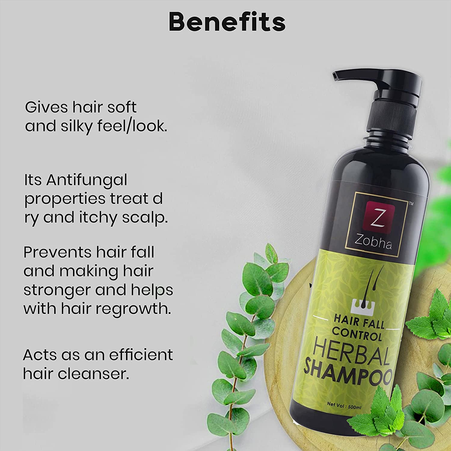 Zobha - Hair Fall Control Herbal Shampoo (500mL)