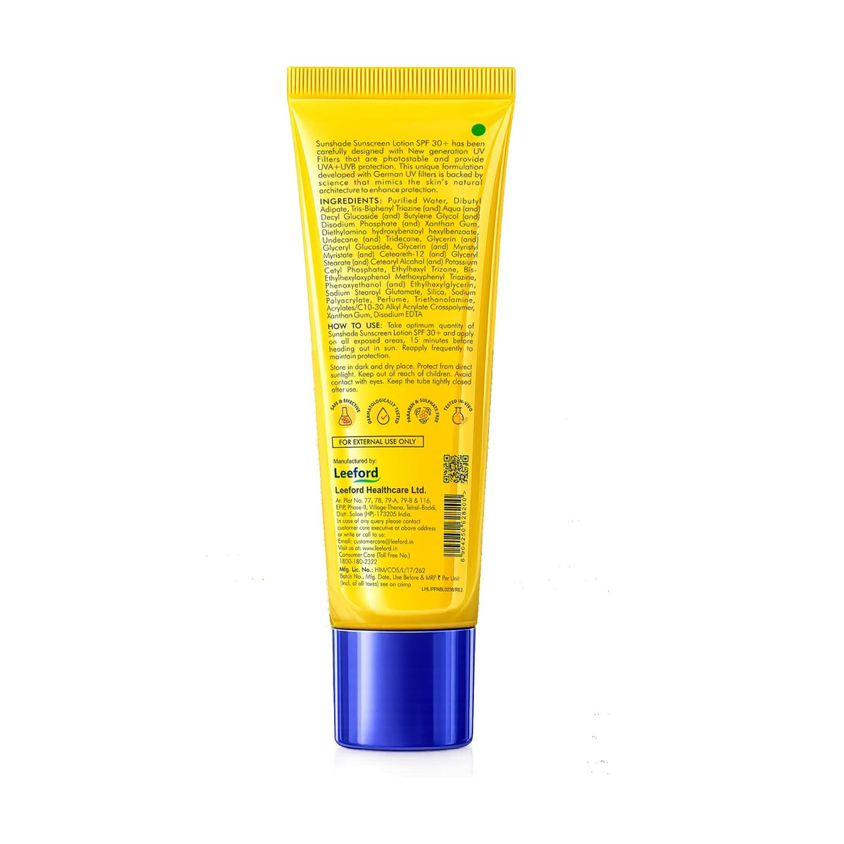 Sunshade Ultra Block Lotion SPF 30+ PA++++ In Vivo Tested | Body Sunscreen with Broad Spectrum UVA & UVB Protection | Advanced Filters for Pollution & Tanning |
