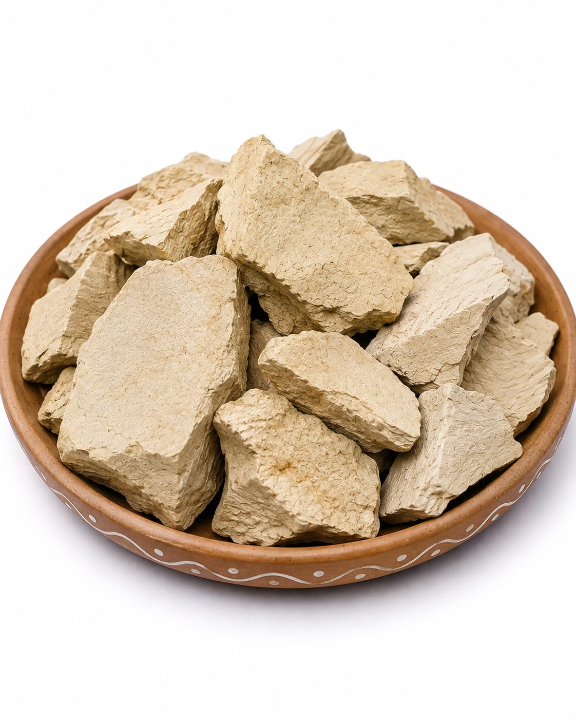 SSX Natural Multani Mitti Stone for Face & Hair, Original Fuller’s Earth Block for Skin Care, Pure Organic Clay, Traditional Face Pack, 500g