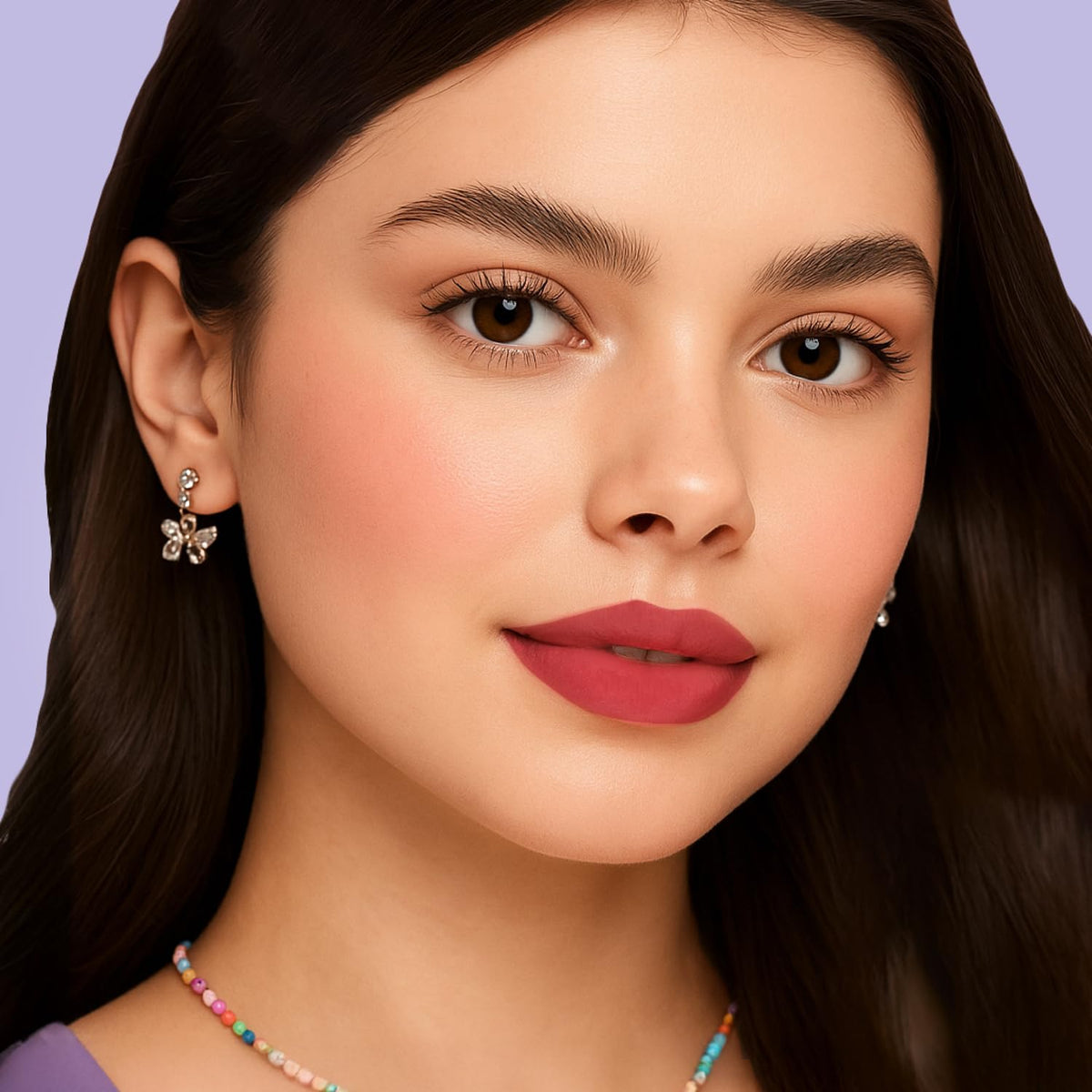 Blue Heaven Love Capsule Powder Matte Lipstick Infused With Vitamin E & Castor Oil for Intense Hydration| High Color Payoff| Matte Finish| Long Lasting Lipstick for women |Cinnamon Sugar, 4gm