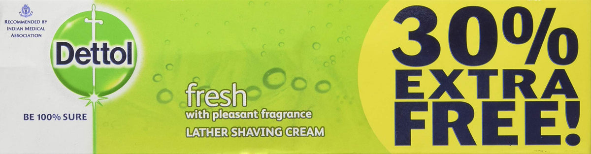 Dettol Fresh Shaving Cream - 60g + 18g extra (Pack of 3)