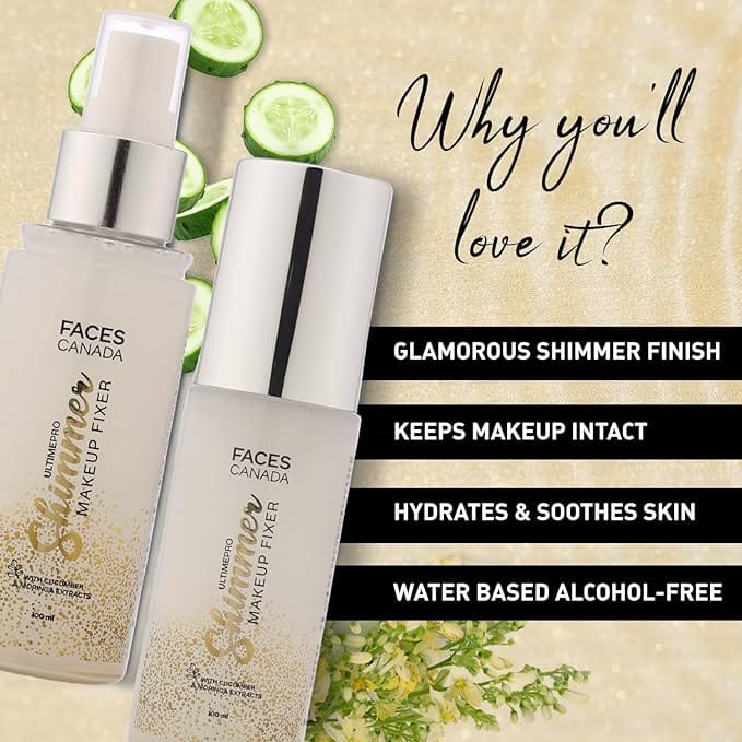 Faces - Ultime Pro Shimmer Makeup Fixer, Long Lasting Makeup Setting Spray (100ml)