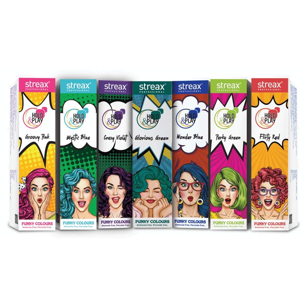 Streax Professional - Hold and Play Funky Colours - Flirty Red (100g)