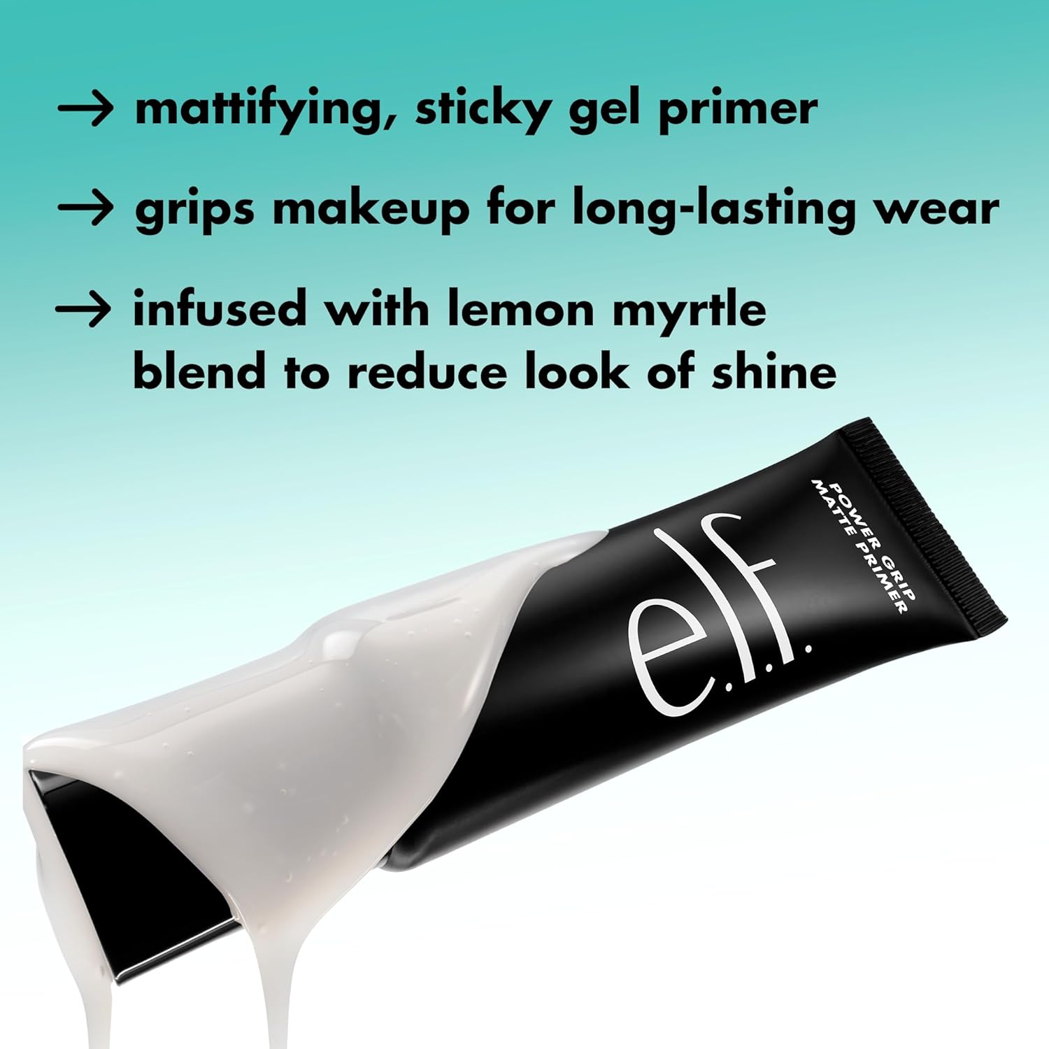 e.l.f. Power Grip Matte Primer, Matte Finish, Long-Lasting, Suitable for All Skin Types, Infused with Lemon Myrtle Blend, Vegan & Cruelty-Free