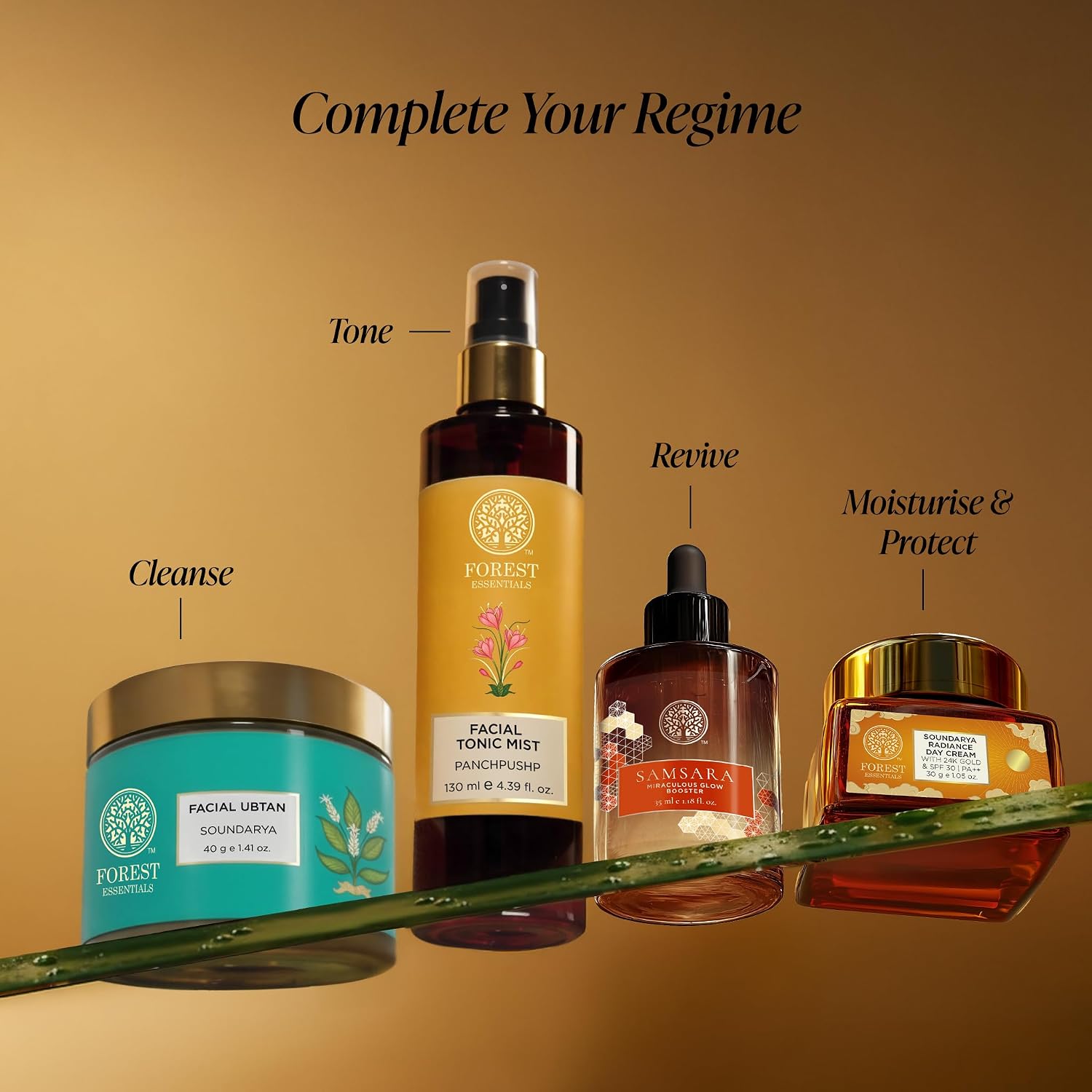 Forest Essentials Facial Ubtan Soundarya | Ayurvedic Brightening Face Scrub | Gentle Exfoliation with Turmeric, Saffron & Rose | For Glowing Skin