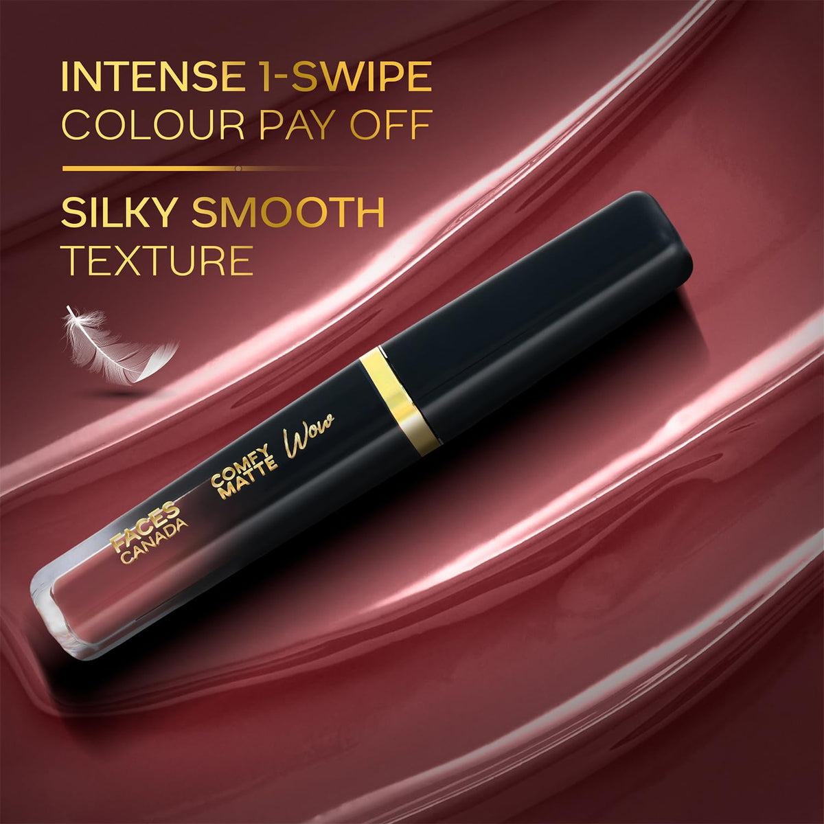 FACES CANADA Comfy Matte Wow Liquid Lipstick - Orchid Opulence 10 (Plum) 3.8ml | One Swipe Application | Highly Pigmented | Comfortable Wear | Glides Smoothly |