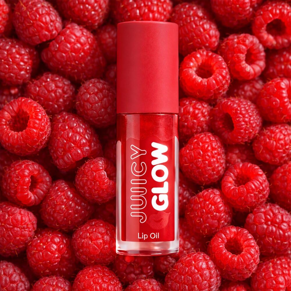 Daily Life Forever52 Juicy Glow Lip Oil – Hydrating Tinted Lip Gloss, Plumping & Nourishing Formula | Non-Sticky, High Shine Gloss | Sheer Juicy Tint for Soft Lips (Raspberry-04, Juicy Lip Glow) | Hydrating Lip Oil