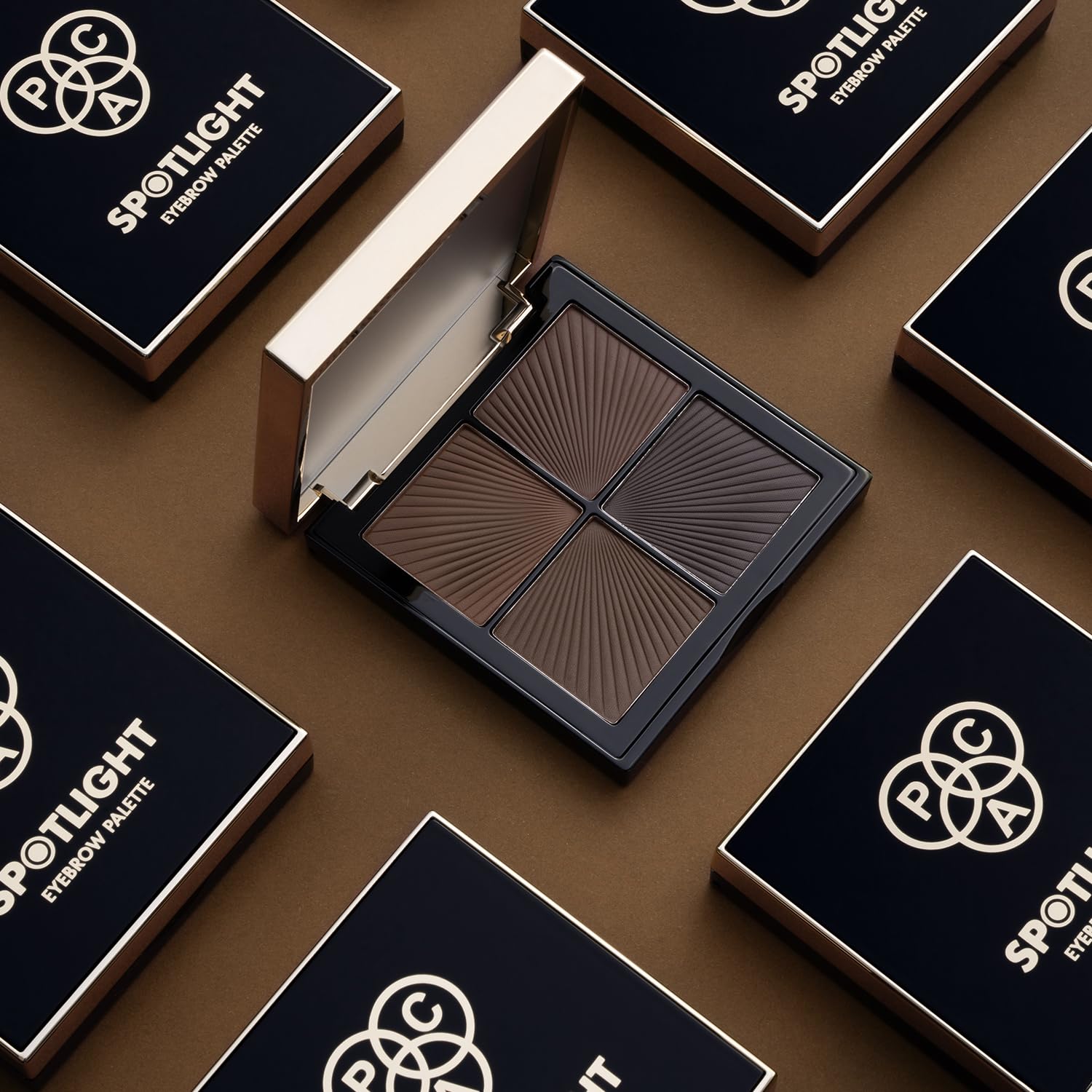 PAC Spotlight Eyebrow Palette X4 | Longlasting Micro Fine Powder Formula | Pigmented Natural Shades