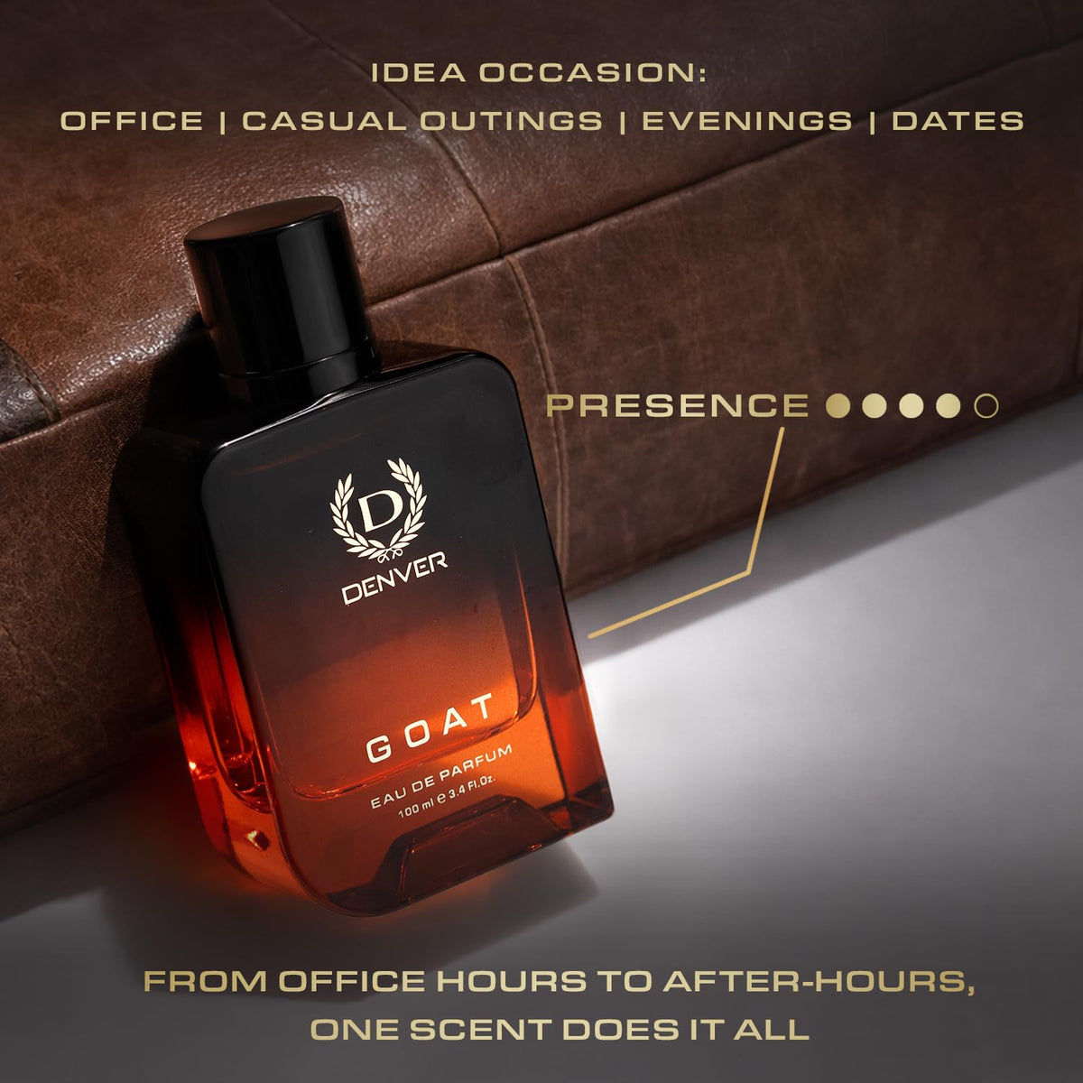 Denver GOAT Perfume For Men - 100 ML | Woody, Musky | Long Lasting Fragrance | Eau De Parfum