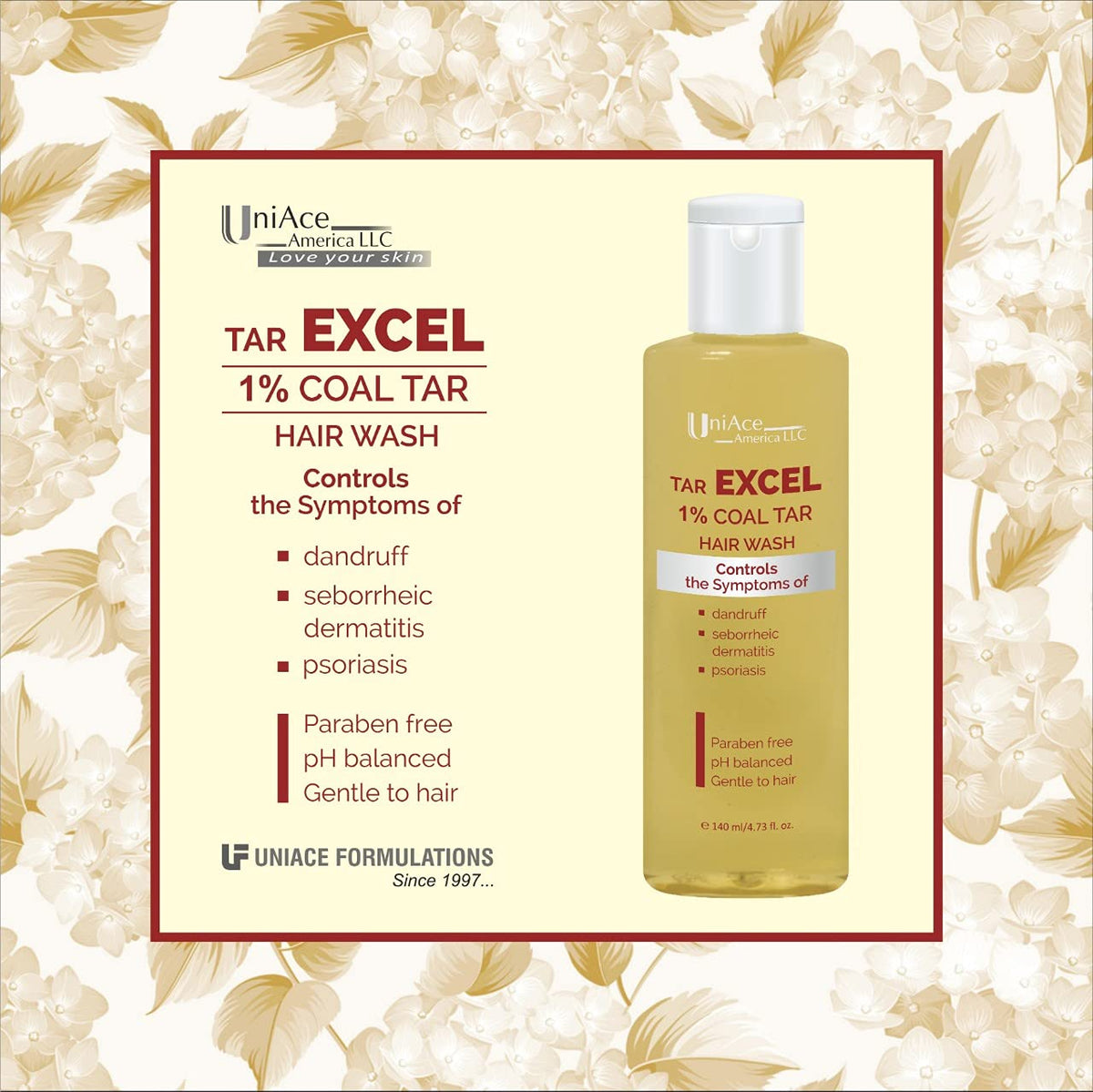 Hair Wash For Dandruff And Seborrhea Control, 140Ml | (Pack Of 2) 140 ml (Pack of 2)