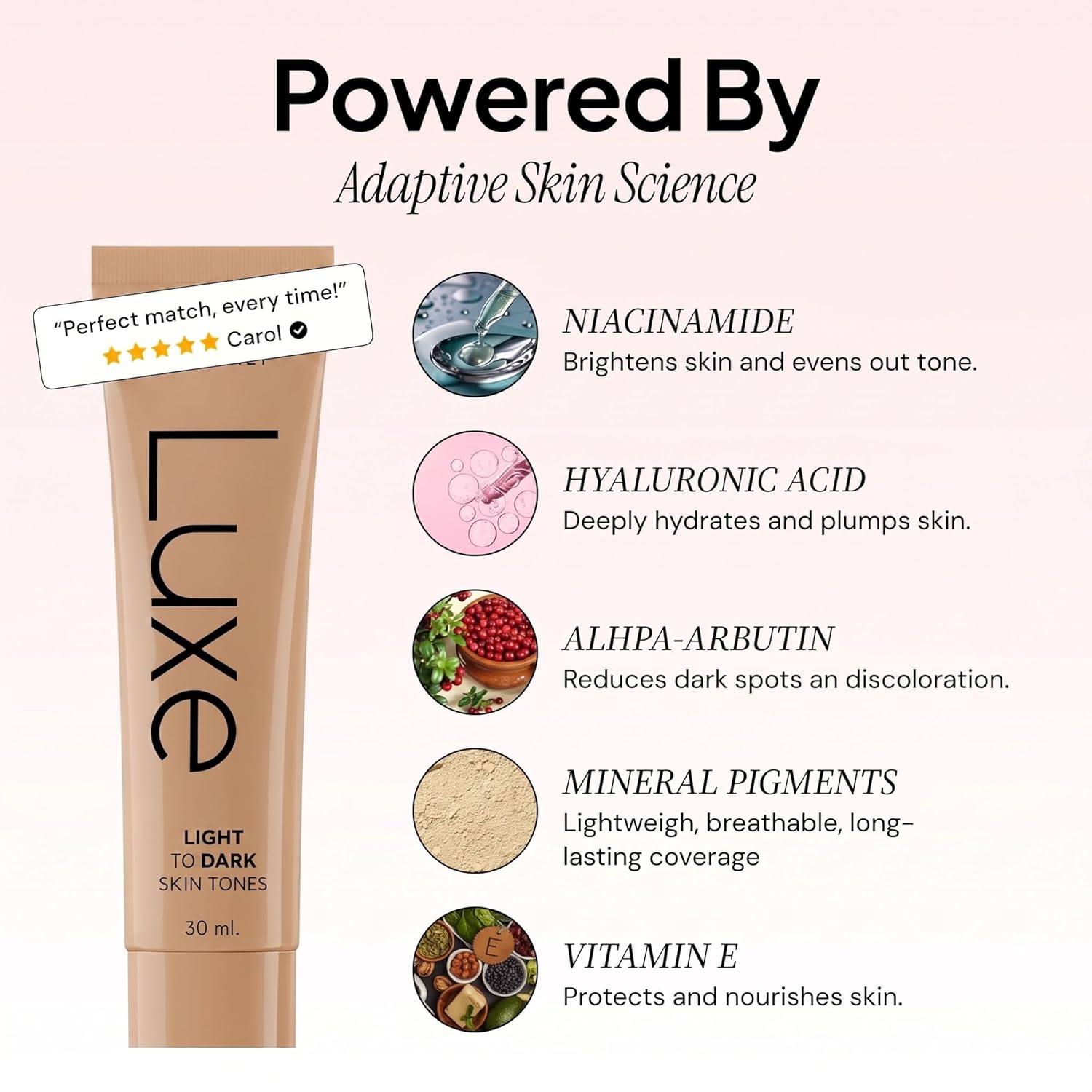 Luxe Color Changing Foundation – Medium Brand: LUXE