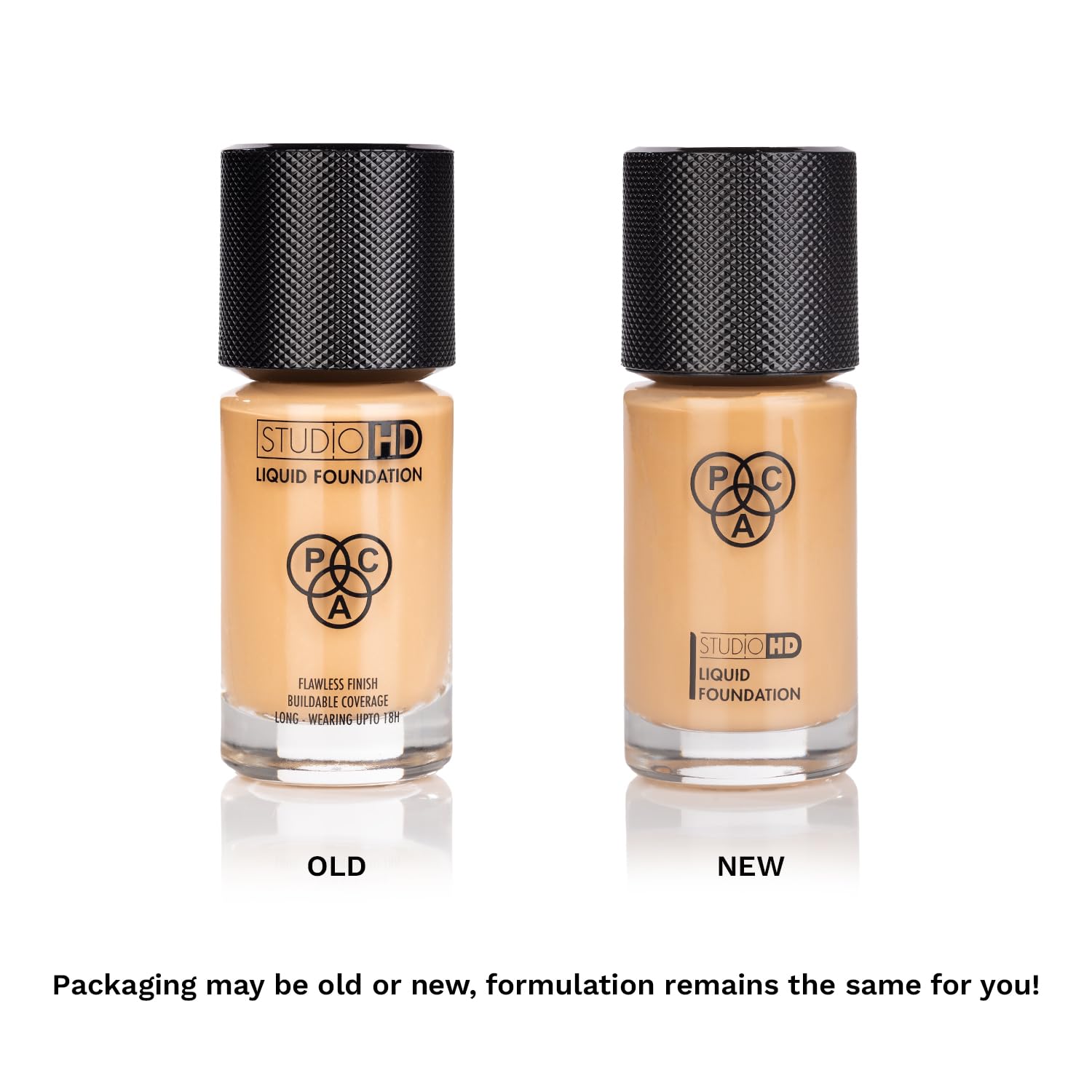 PAC Studio HD Liquid Foundation (2.3) | Lightweight Dewy Satin Finish | Medium to Buildable Coverage | Natural Second Skin like Finish | Suitable for all Skin Types - 28ml