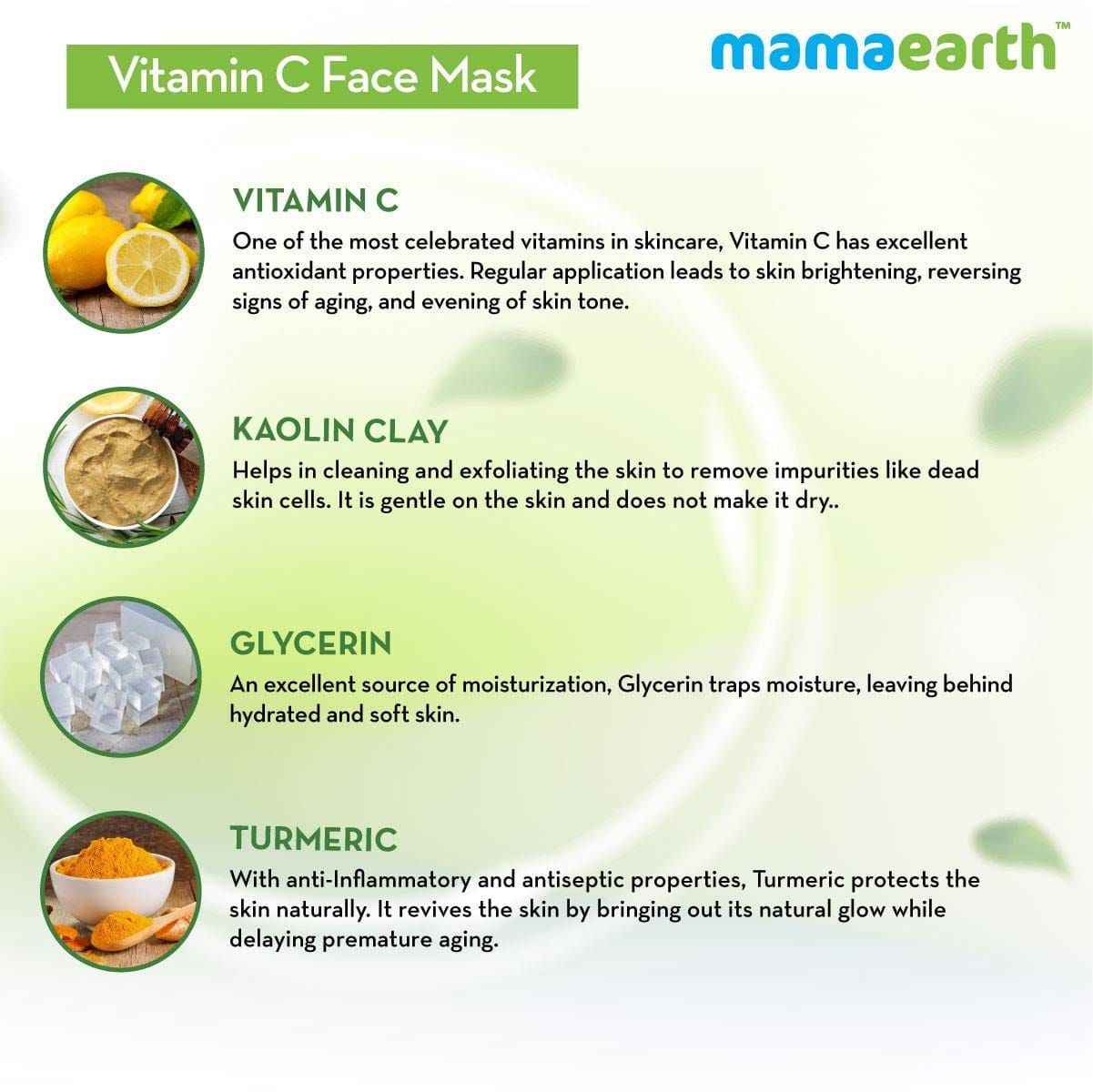 Mamaearth - Vitamin C Face Mask With Vitamin C & Kaolin Clay for Skin Illumination - 100g