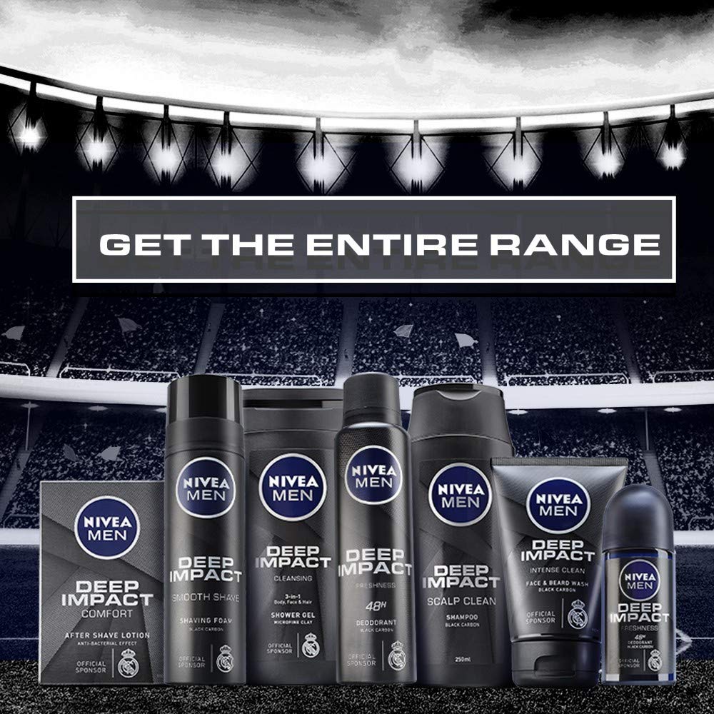 NIVEA MEN Deep Impact Freshness Deodorant Roll-on - For MEN, 50ml (Pack of 3)