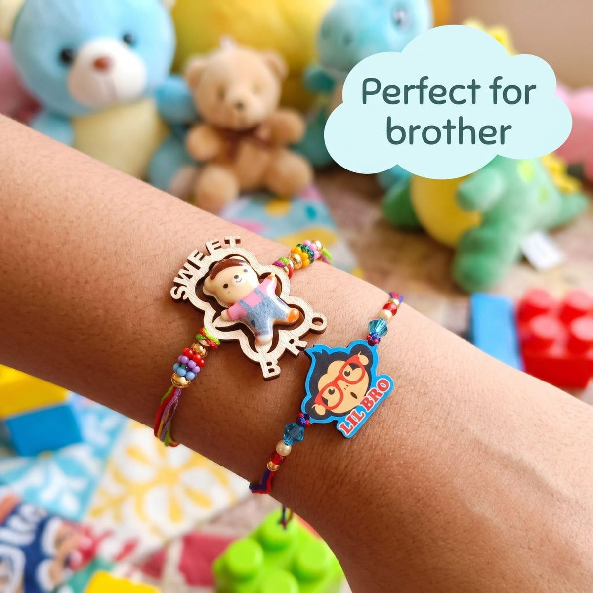 Kalakriti Cartoon Character Rakhi Set of 2 for Kids Brother – Fun & Colorful Rakshabandhan for Boys & Toddlers RakhiGanesh
