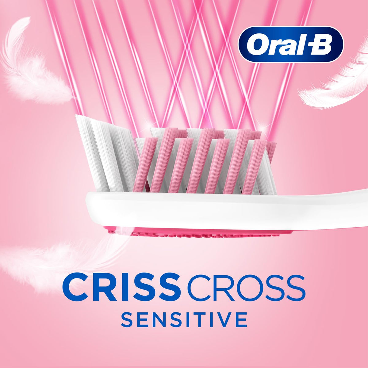 Oral-B Criss Cross Sensitive Ultrathin Soft Manual Toothbrush For Adults, Ultra Soft Bristles For Sensitive Teeth and Gums, Multicolour, Oral B Dentist Recommen