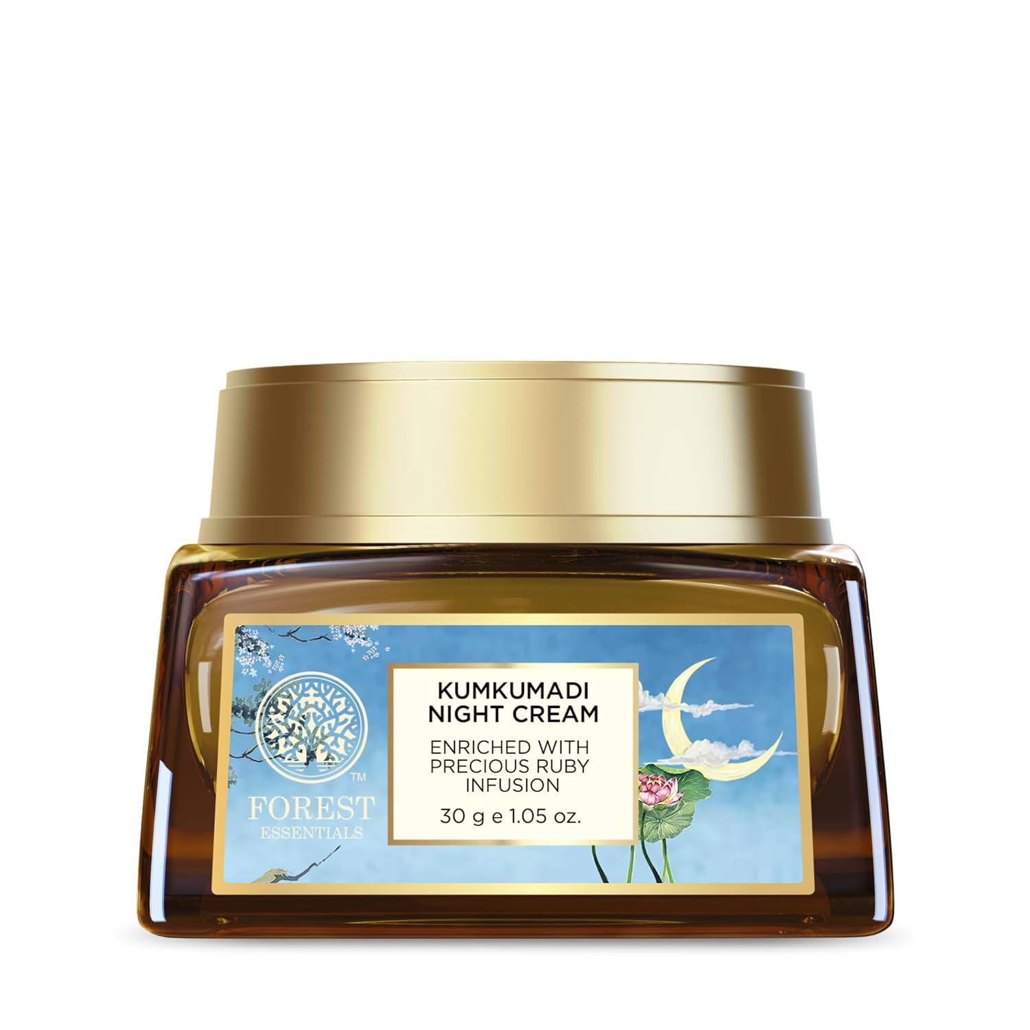 Forest Essentials Kumkumadi Ayurvedic Night Cream | Unique Formula Contains Precious Ruby Extracts | Reduces Blemishes Pigmentation | For Clear, Glowing & Brightens Skin