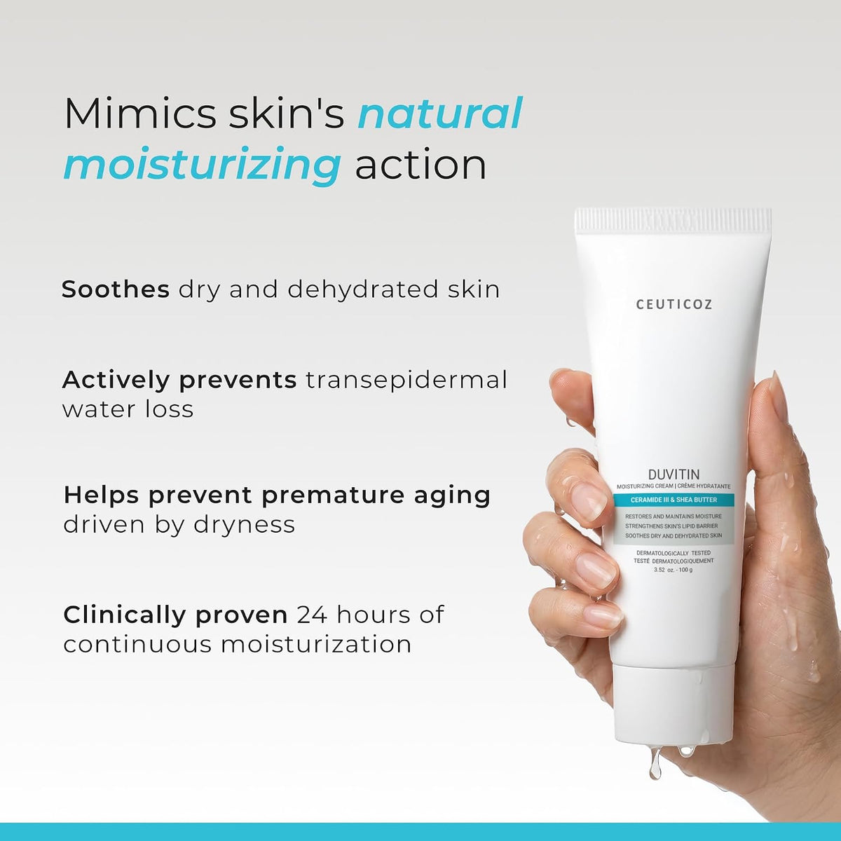 Ceuticoz Duvitin Moisturizing Cream | Dryness & Dehydration | 100g