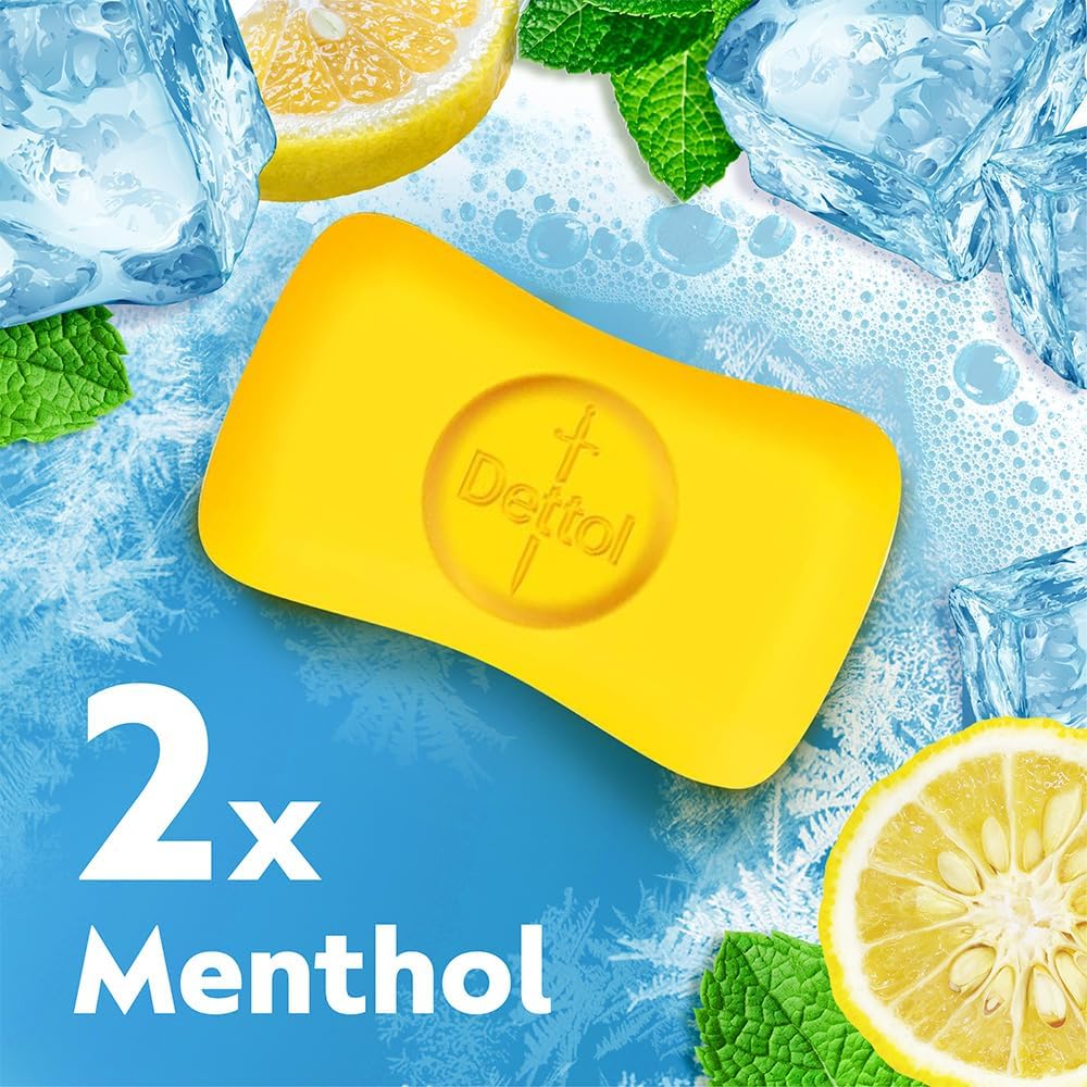 Dettol Lime Fresh (Lime Cool) Bathing Soap Bar with 12hr Freshness (750gm) |Long Lasting Freshness, 150gm Pack of 5 (3308672) 150 g (Pack of 5)