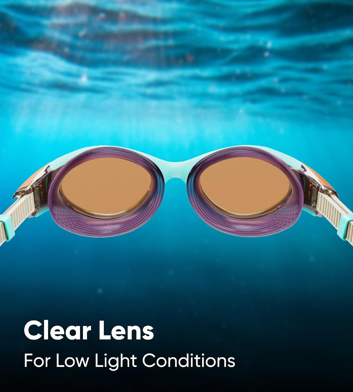 Speedo Women's Biofuse 2.0 Clear-Lens Goggles - Clear & Blue