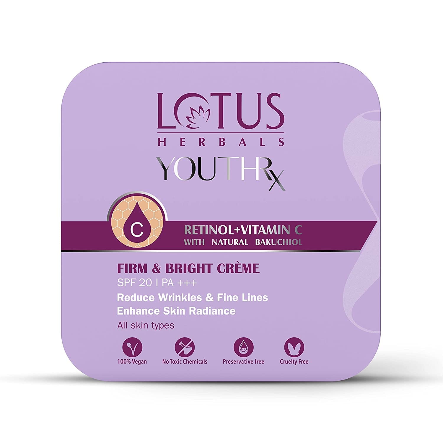Lotus Herbals - YouthRx Firm & Bright Cream | SPF 20 | PA+++ (50g)