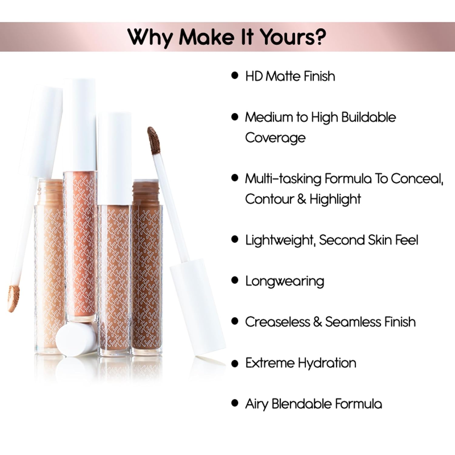 Kay Beauty HD Liquid Natural Concealer Medium Coverage For All Skin Type, 1 Gram