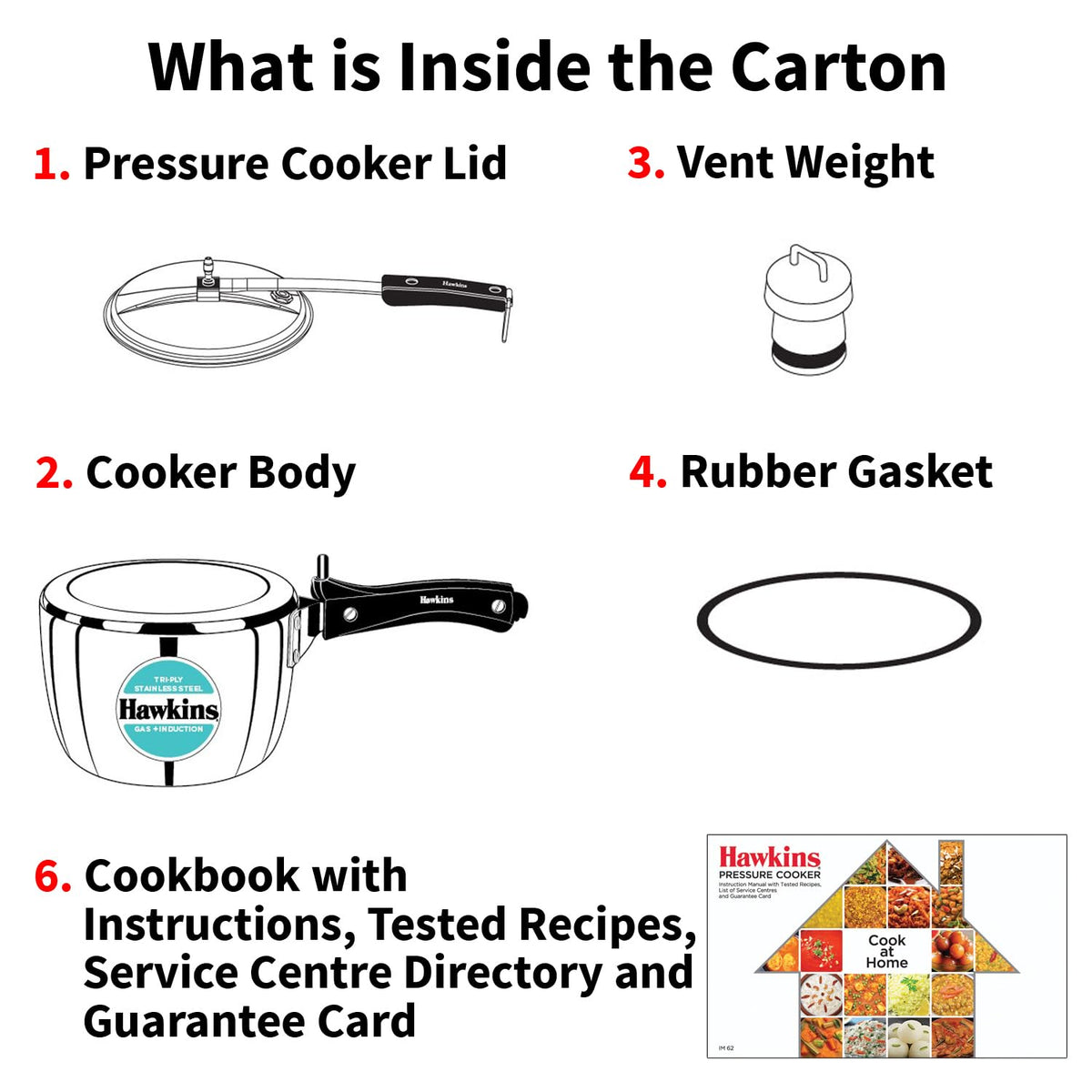 Hawkins 1.5 Litre Triply Stainless Steel Pressure Cooker, Inner Lid Induction Baby Cooker, Silver (HSST15) 1.5 Litres