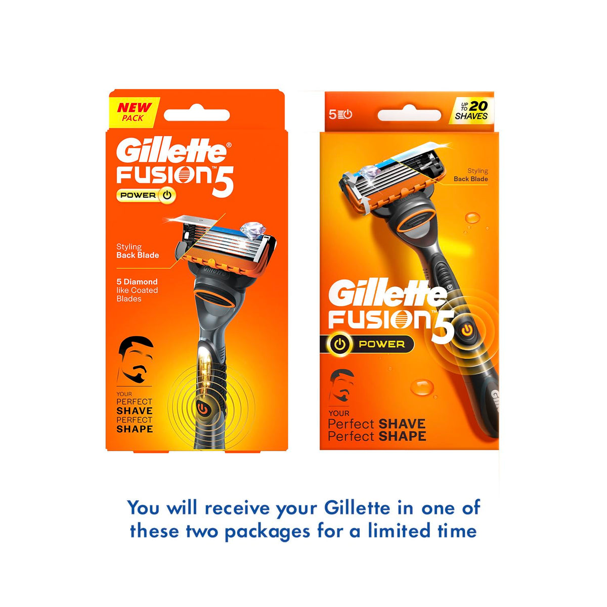 Gillette Fusion Power, Shaving Razor For Men | Micro-Pulse Technology For Reduced Friction | With Beard Shaping Back Blade | 5 Blades For Your Perfect Shave | S