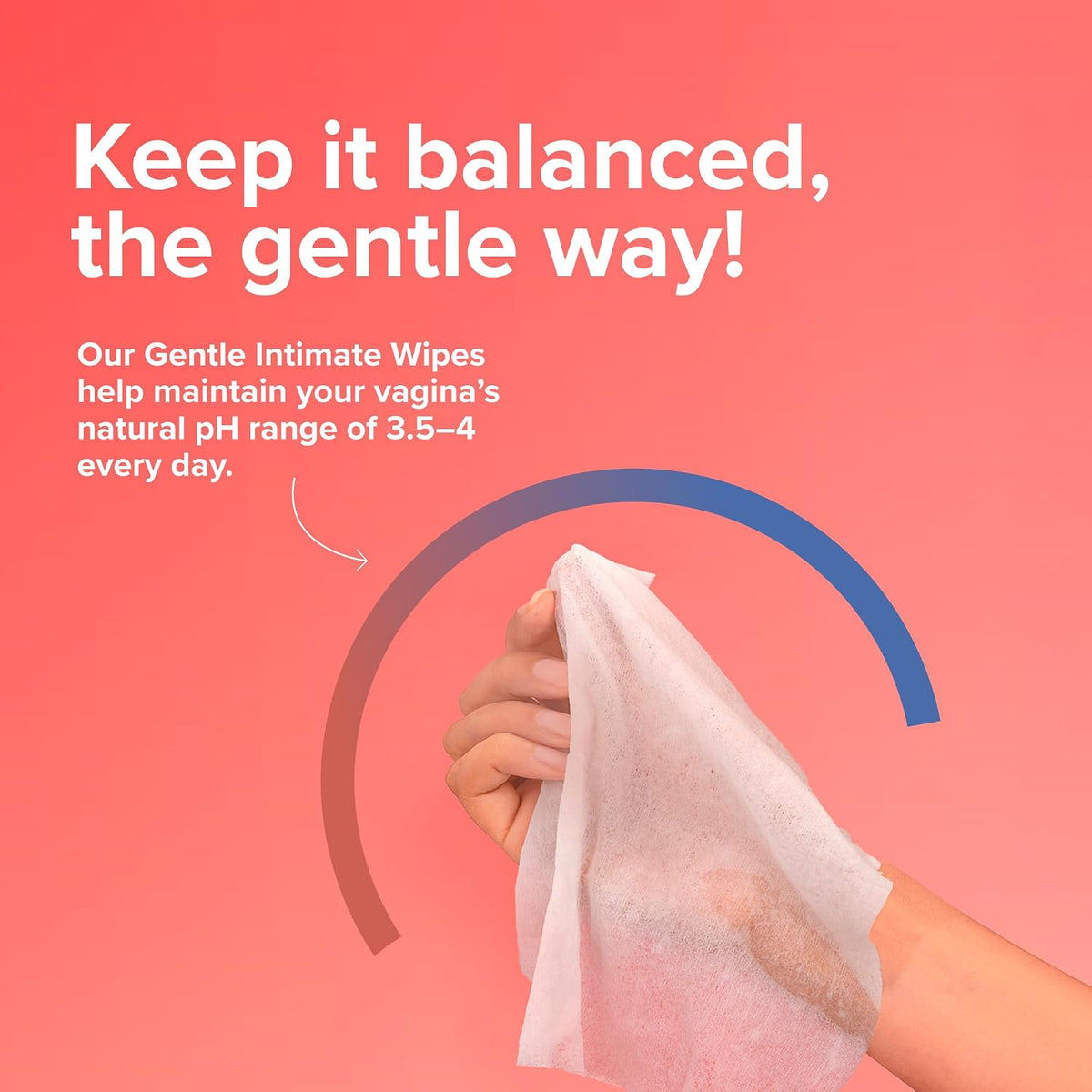 Nua Gentle Intimate Wipes | Infused with Cranberry, Cucumber and Aloe | Alcohol and Artificial-Fragrance Free | 100% Biodegradable 20.0