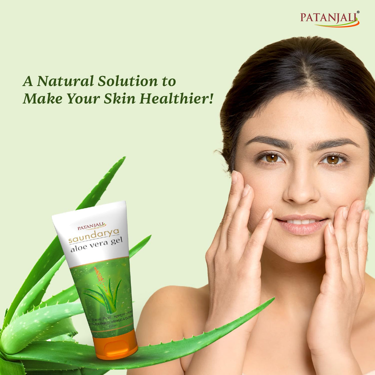 Patanjali Saundarya Aloe Vera Gel, for kin Hydration and Nourishment with Natural Aloe Vera Extract 150ml (Pack of 3) 450 ml (Pack of 1)