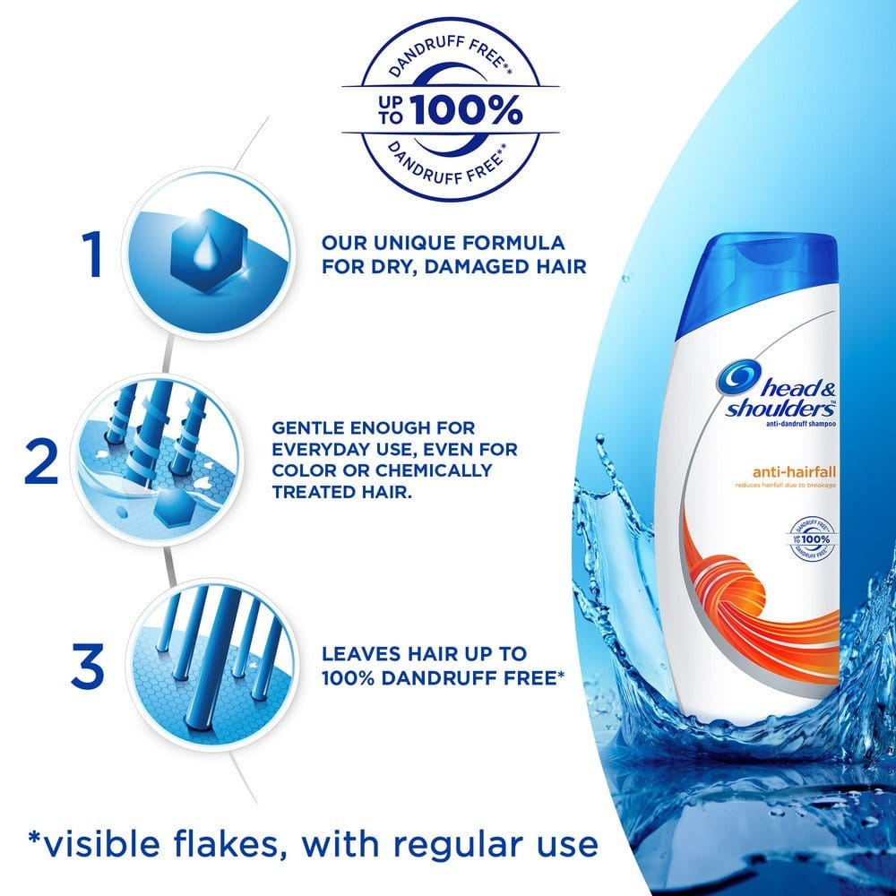 Head & Shoulders - Anti Dandruff Shampoo, Anti Hairfall (340mL)