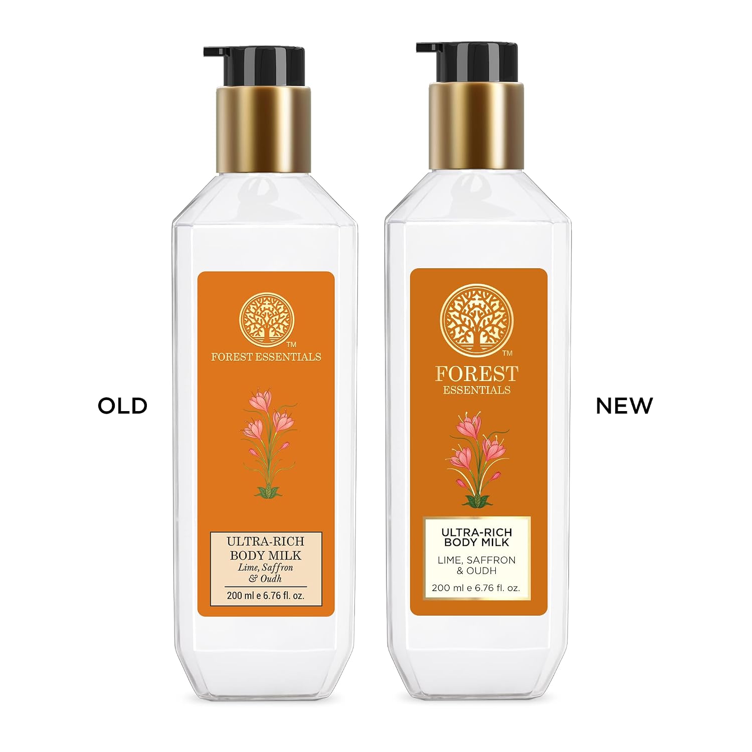 Forest Essentials Ultra-Rich Body Milk Lime Saffron Oudh | Ayurvedic Nourishing Body Lotion to Replenish Skin Moisture and Leave it Smooth & Scented