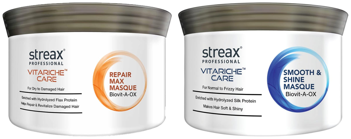 Streax Vitariche Care Smooth and Shine Hair Mask For Women Vitariche Care Smooth And Shine Masque, Fresh Fragrance For Dry Hair Type, 200G,1 Count