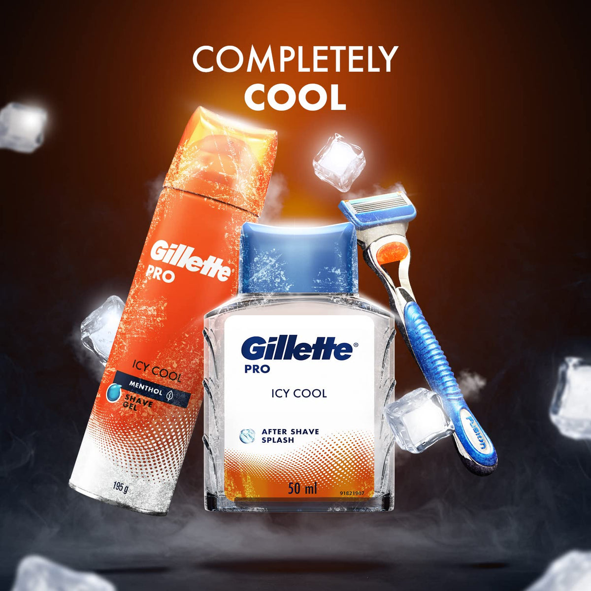 Gillette Men Pro Fresh After Shave Splash Liquid Icy Cool 100Ml, White.