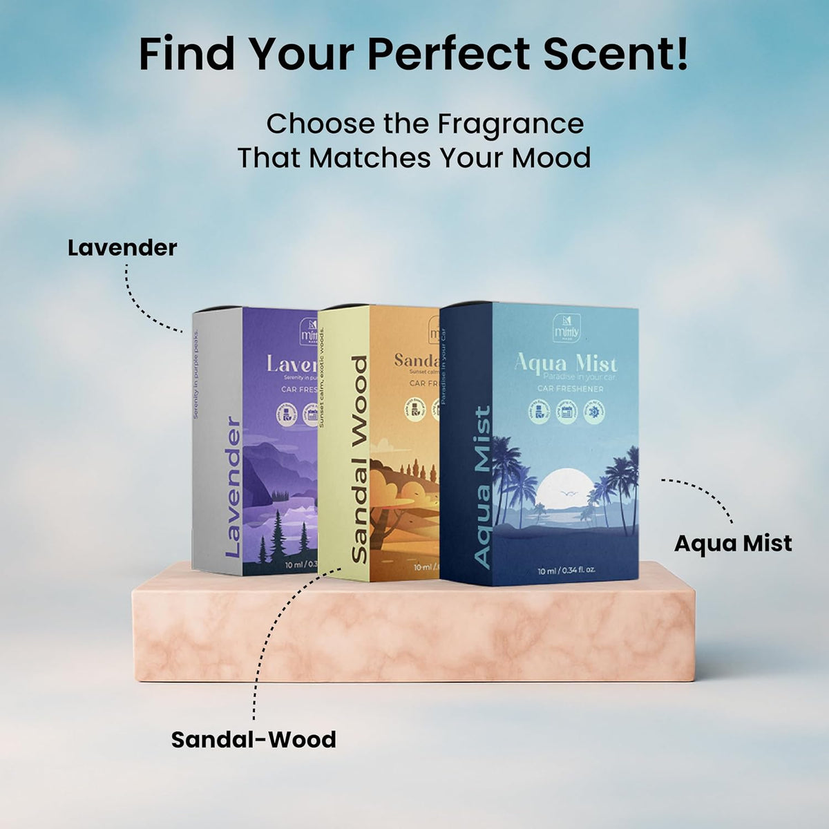 Lavender Car Perfume Hanging | Wooden Lid Car Diffuser | Essential Oil Car Freshener | Car Accessories Interior | Long-Lasting Car Fragrance | Leak-Proof Glass
