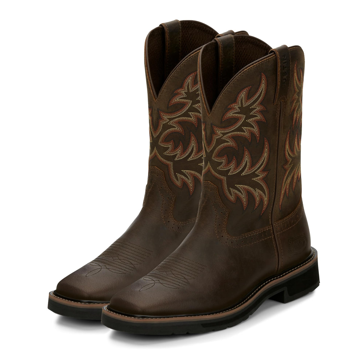 Justin Boot Company Men's, Dark Brown, 13 Wide