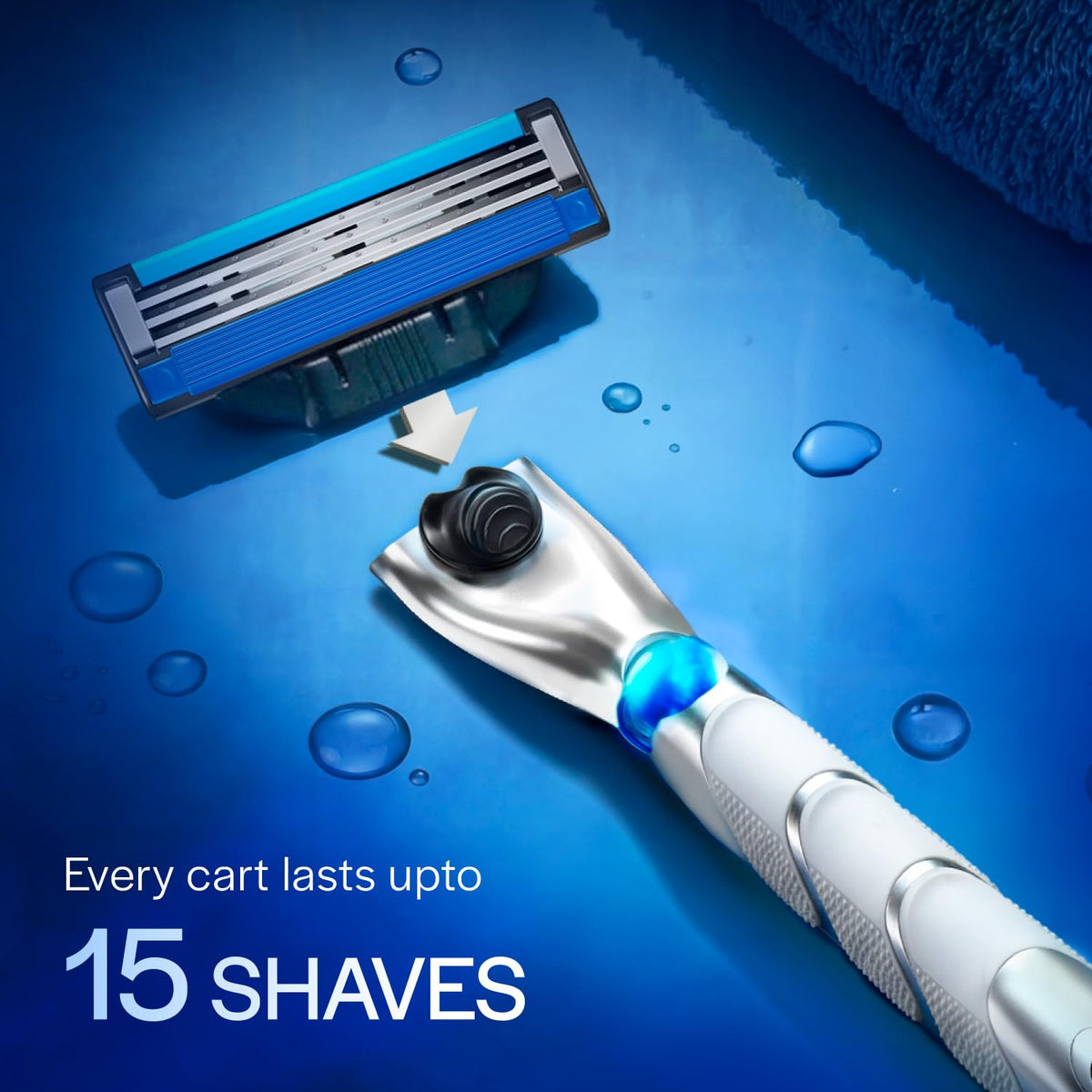 Gillette Mach 3 Turbo Shaving Razor For Men | Most Comfortable Shave | With 3D Flexi Head That Adjusts To Your Face