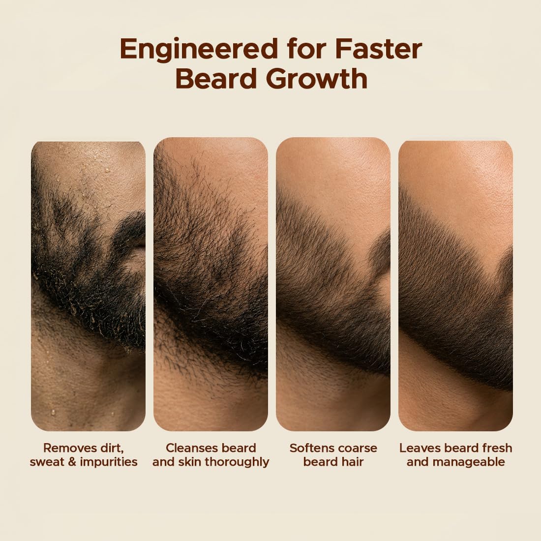 The Man Company Beard Wash for Men- 100ml | Active Cleansing with Almond & Thyme Essential Oils | Natural Ingredients | Softens Beard & Adds Shine