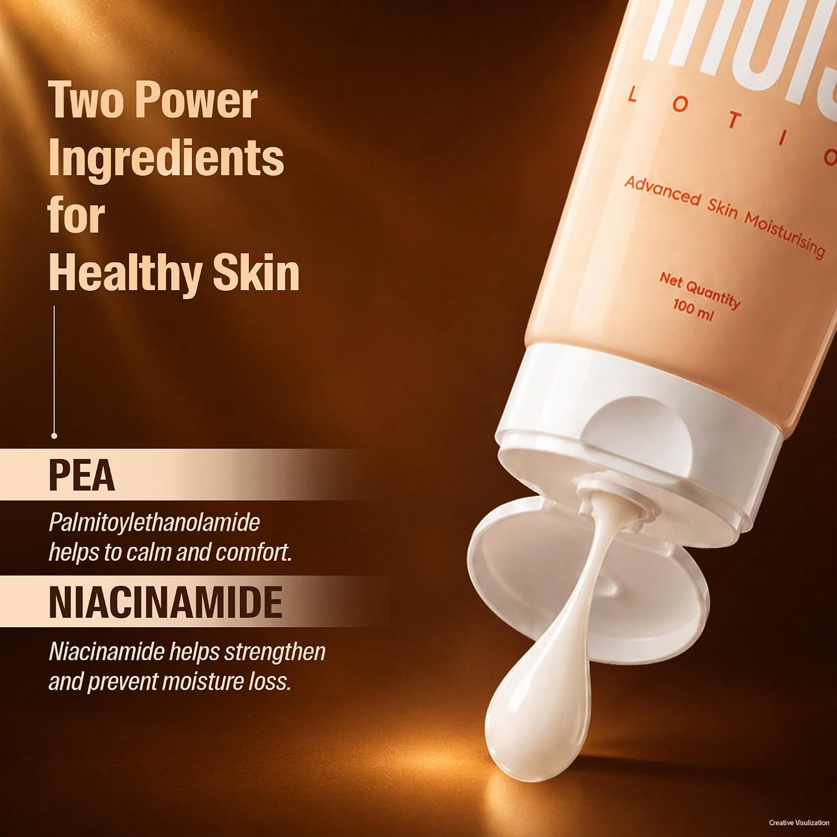 SIRACILT-ULTRAMOIST Lotion Advanced Skin Moisturiser with PEA and Niacinamide (Vitamin B3), Helps reduce Dryness, Non-Greasy, Paraben & Sulphate Free, 100ml