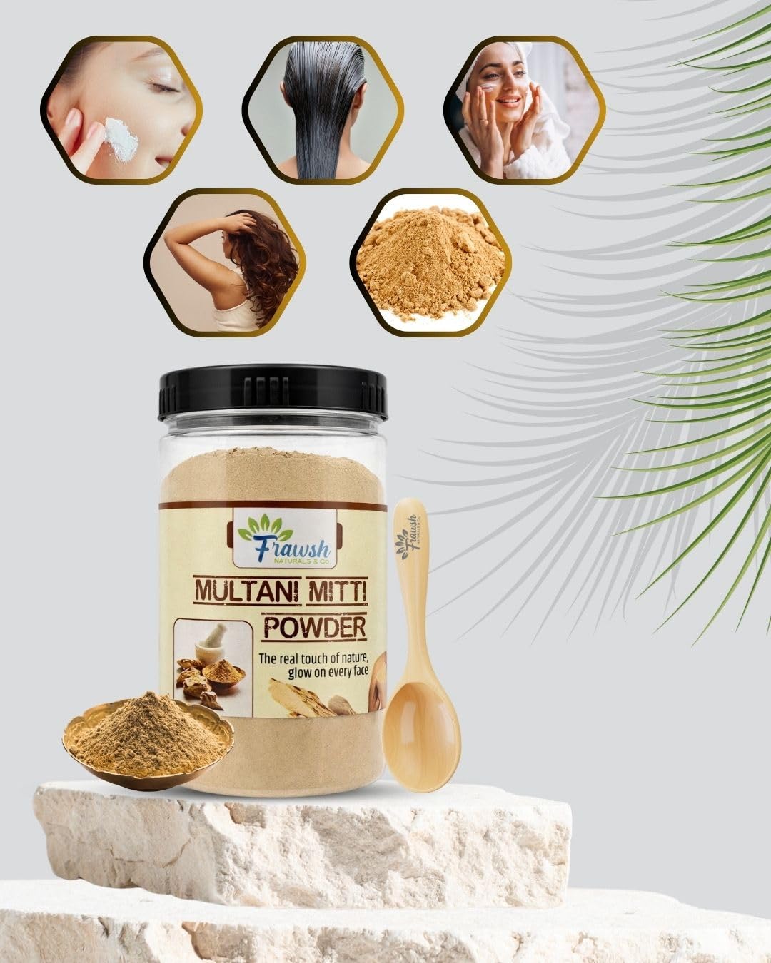 Naturals Multani Mitti Powder | Pure Fuller’s Earth for Face Pack & Hair Pack | Natural Herbal Face Pack for Oily Skin, Acne & Oil Control-350g