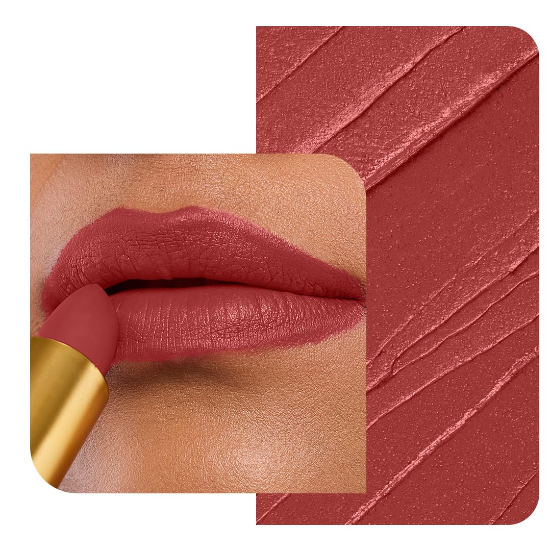 LoveChild Masaba 90s Drip Caramel (Pink Nude) Luxe-Matte Lipstick with Intense One-Swipe Color Payoff in High-Pigment HD Crème Matte Formula, 4gm