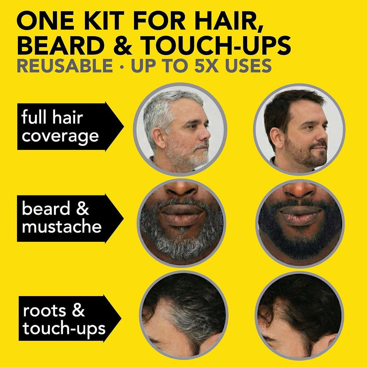 Reusable Hair & Beard Dye for Men – Lightest Blond | Up to 5 Uses, 7 Minutes | Natural Gray Coverage, No-Drip Cream with SkinArmour® – Cleverman Lightest Blond
